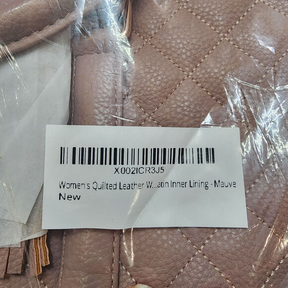Women's Quilted Leather Weekender Travel Duffel Bag Pink -‎ New in packaging - Picture 6 of 6
